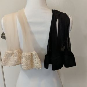 Black and cream calf stockings